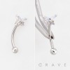 SYNTHETIC OPAL BUTTERFLY 316L SURGICAL STEEL CURVED BARBELL/EYEBROW